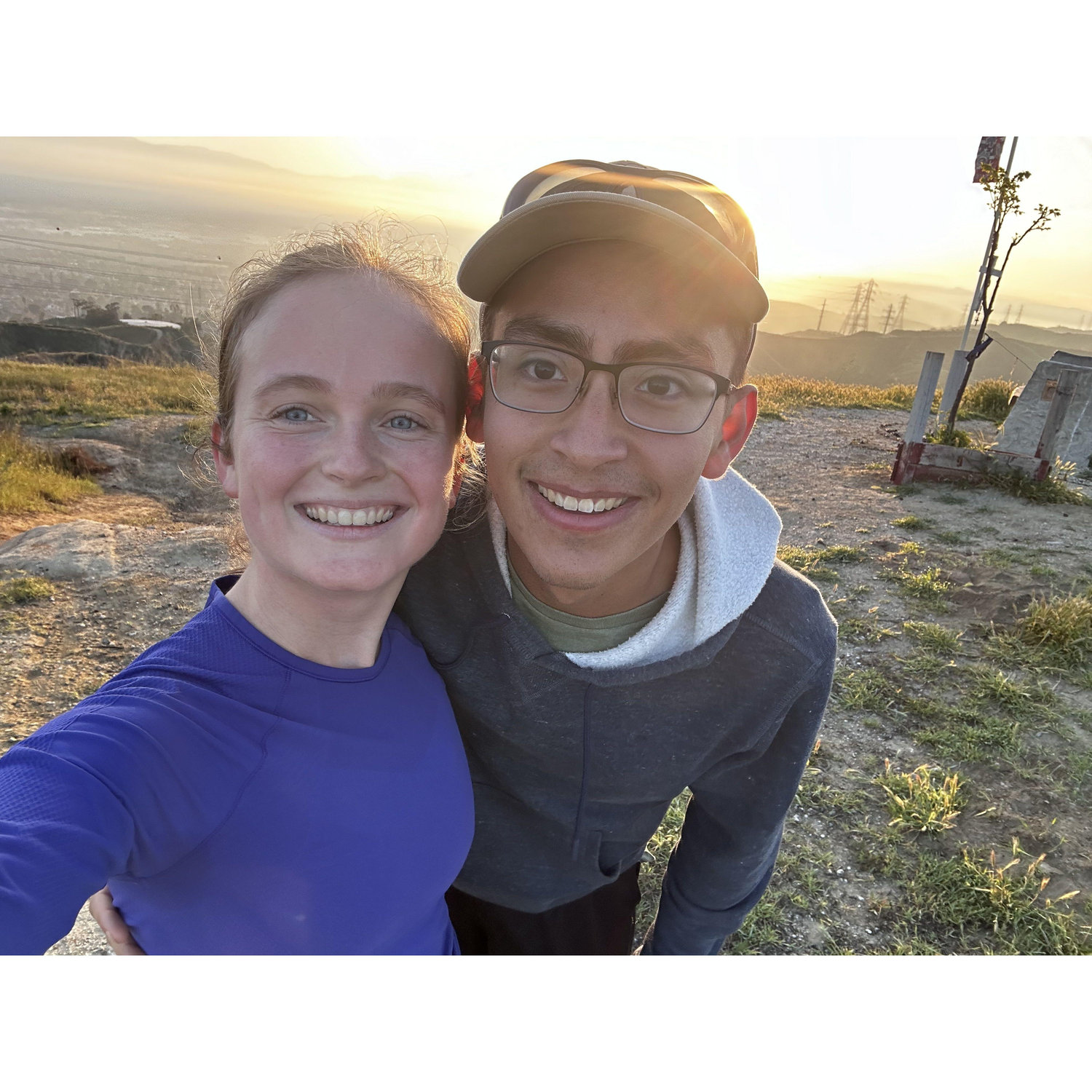 One of our favorite activities is exercising together in the hills! This day was a particularly beautiful sunrise :)  (March 2024)