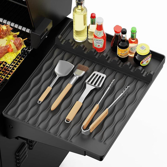 Blackstone Griddle Silicone Grill Mat, Food-Grade Heat-Resistant Drip Pad & Spatula Mat for Blackstone/Weber/Traeger/Pit Boss Grills, Kitchen Counter Protector, BBQ Accessories Gift