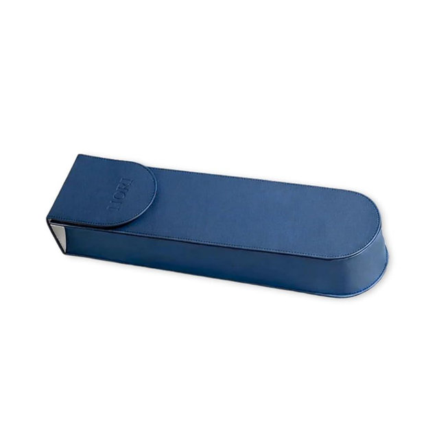 NORI Press Iron Steamer Travel Case, Heat Protectant Lining, Vegan Leather Storage Case for Mini Iron, Magnetic Snap Closure, 16.5 x 3.75 x 2.5 in - Navy