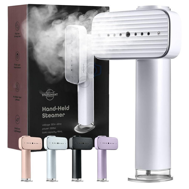 Portable Steamer for Clothes, Travel Garment Steamer for Fabric Wrinkles Remover with Heat-Resistant Glove, 18s Fast Heat-up, 90ml Water Tank, 1200W | Hand Steamer for Home, Office and Travel