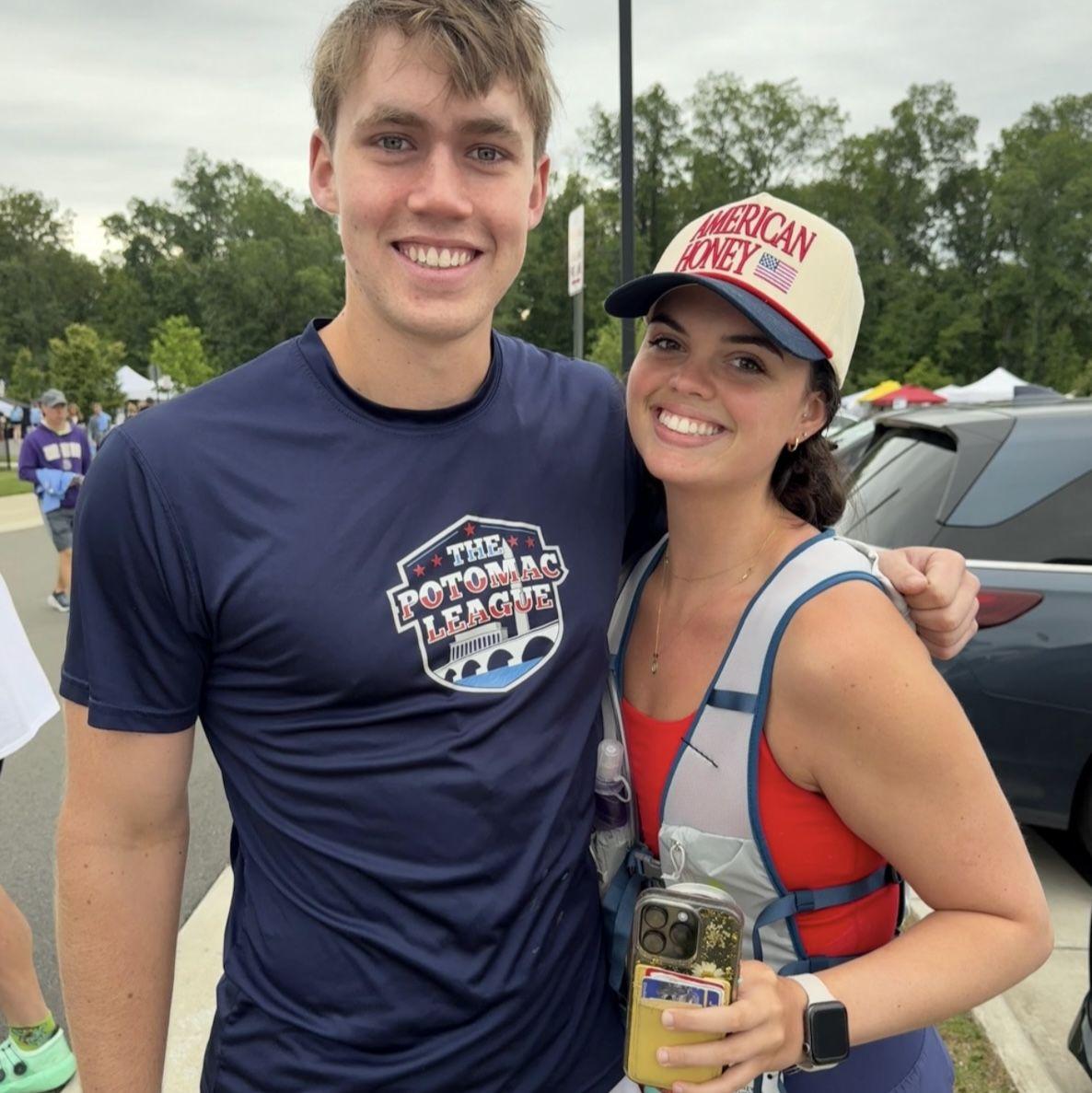 Running and cheering on a 10k race.