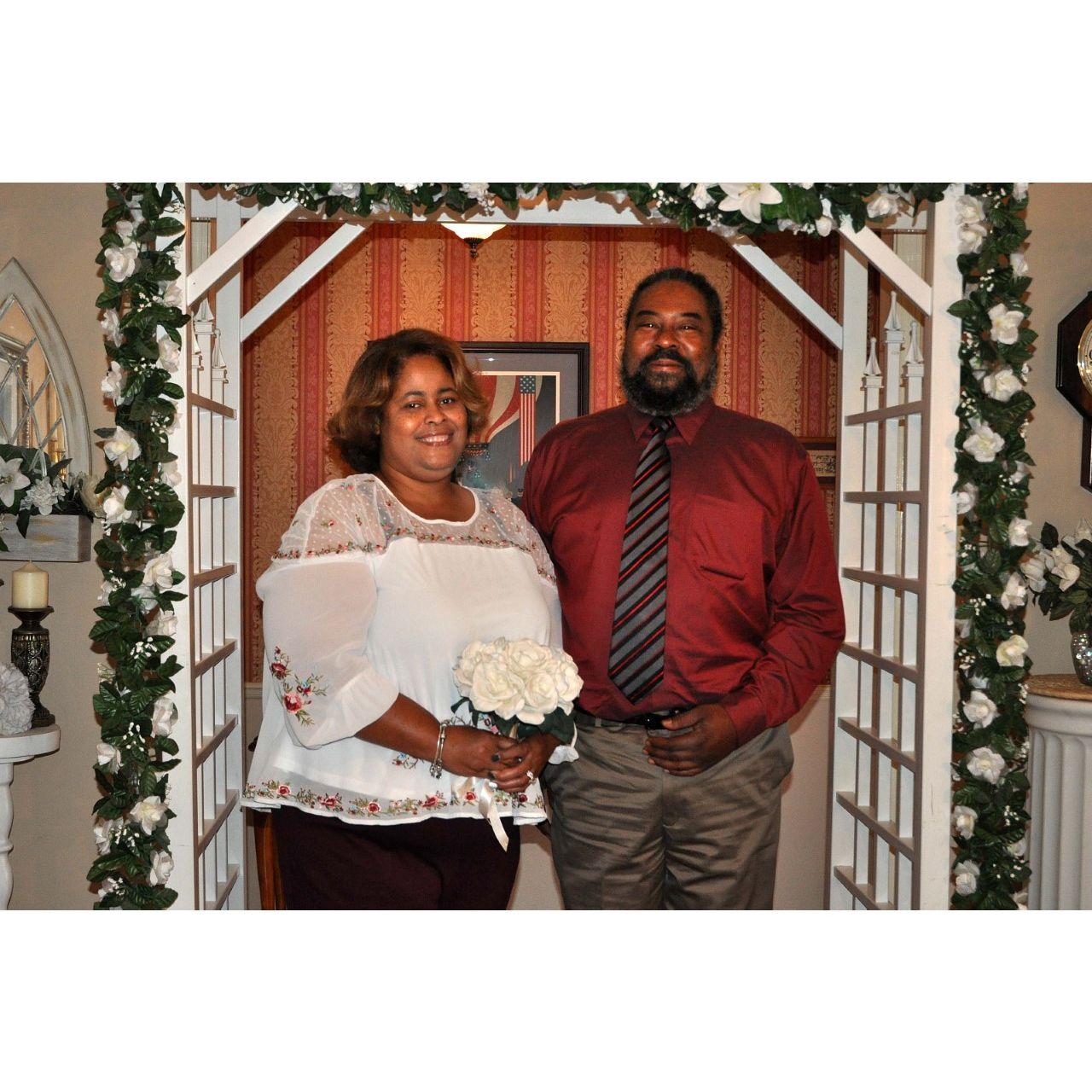 One of the best days of our lives!! Saying I do to my husband!