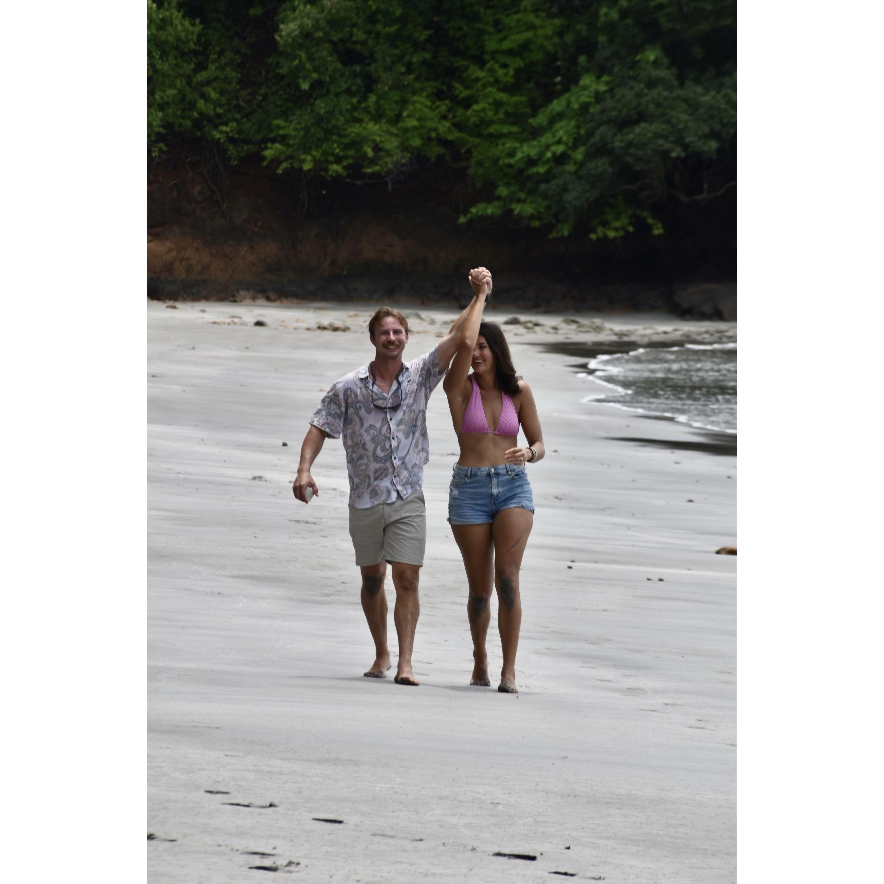 Walking back after proposal!