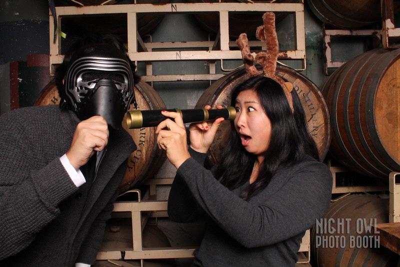 Angie goofing around with Kylo Ren.
