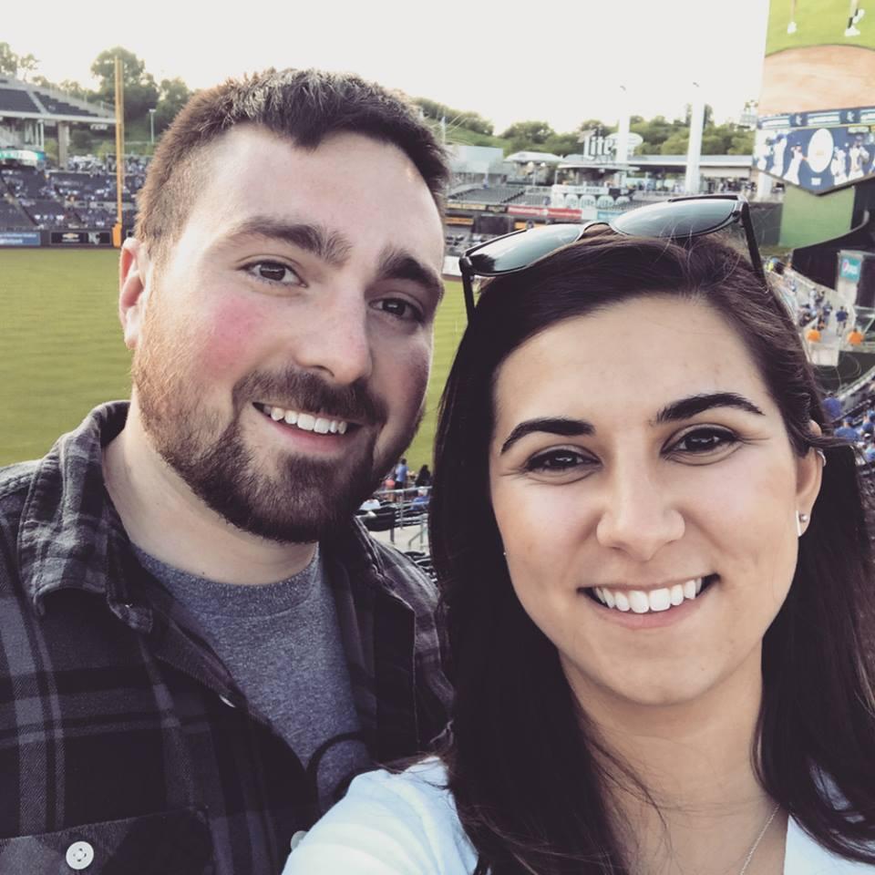 At our new home in Kansas City watching the Royals play