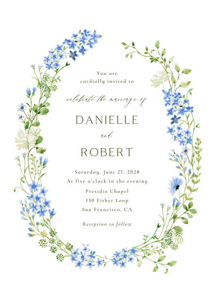 Rydal Classic | Cornflower Blue | Zola Wedding Invitations