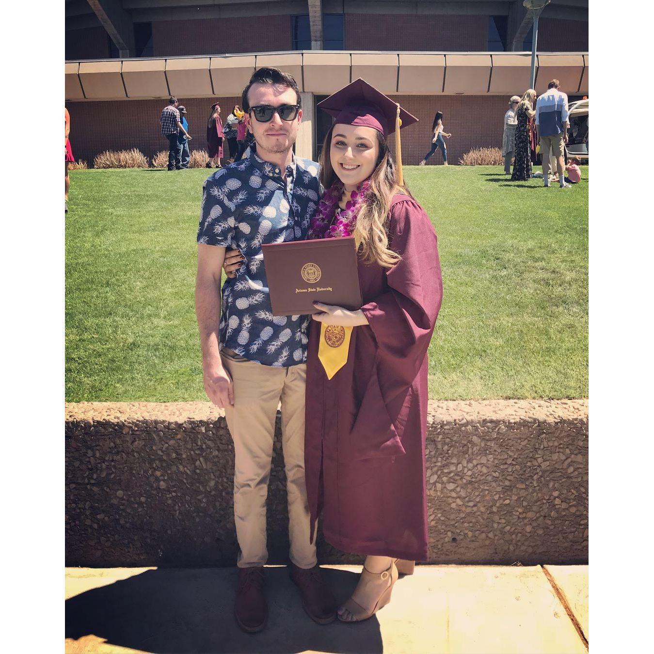 One of Alexis' graduation ceremonies.