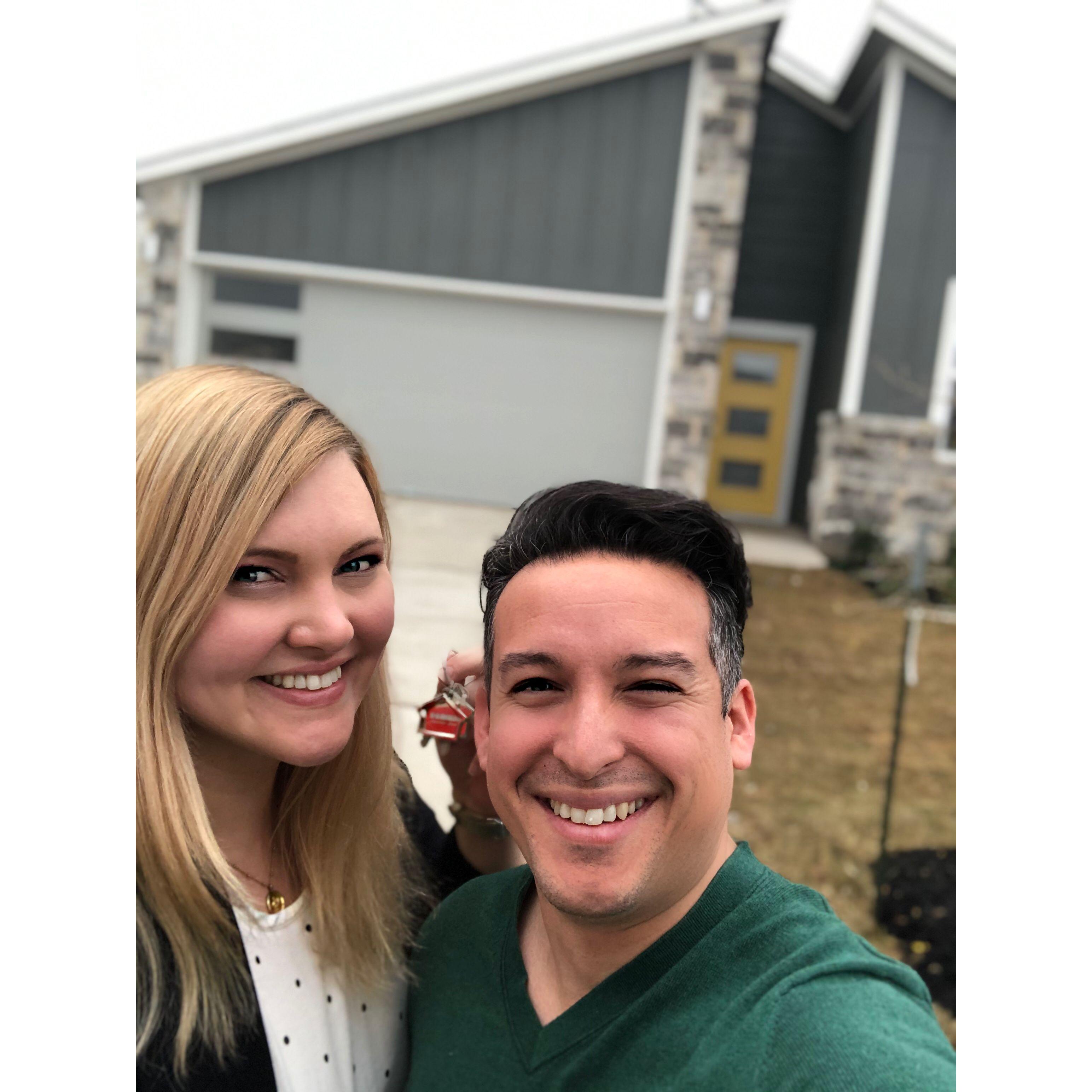 Getting the keys to our house! 2020