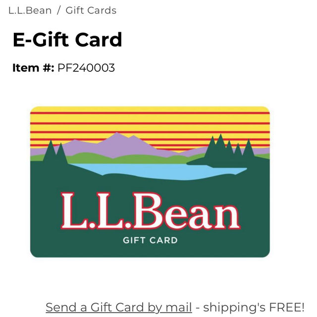 Send an L.L.Bean E-Gift Card