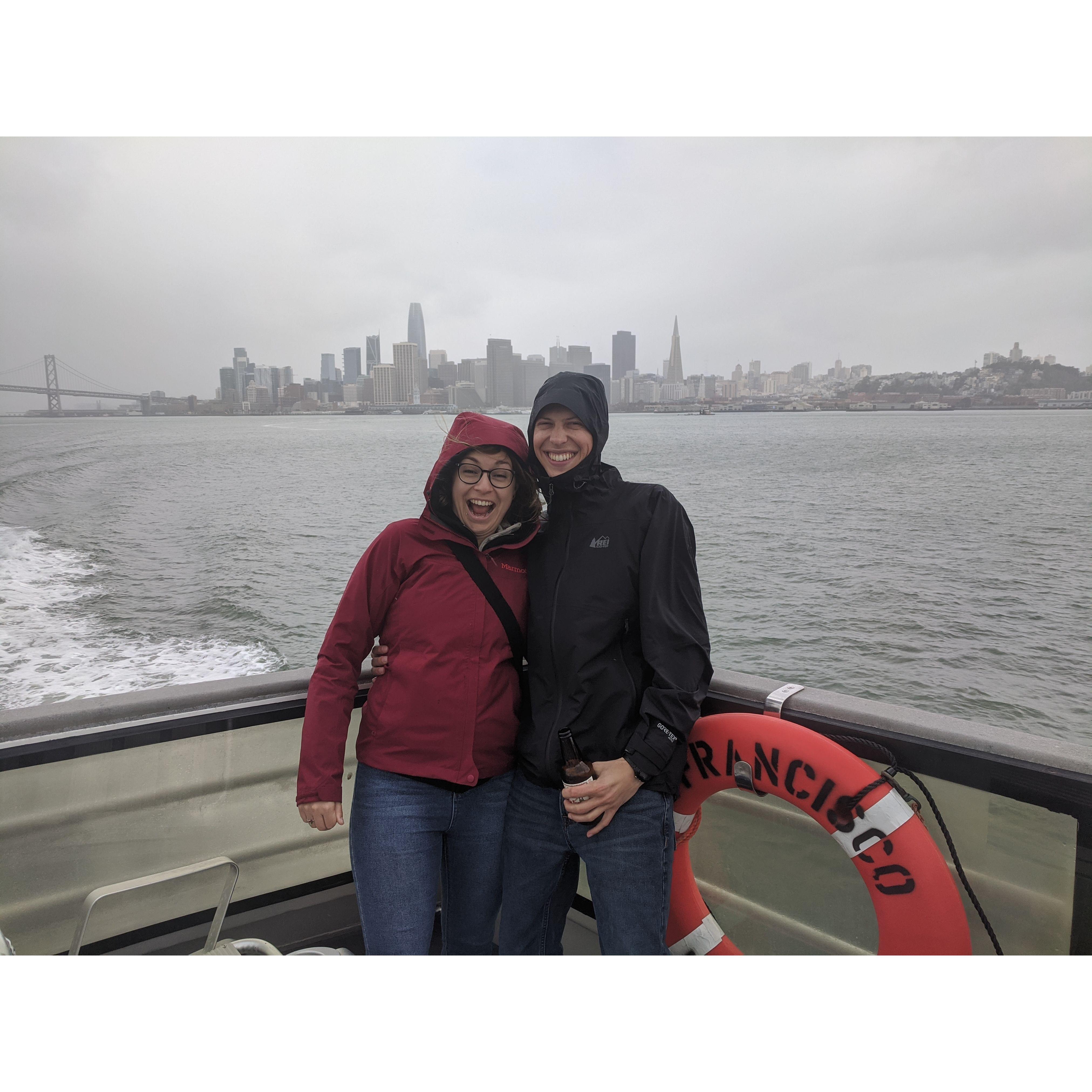 San Francisco ferry. We saw a whale!