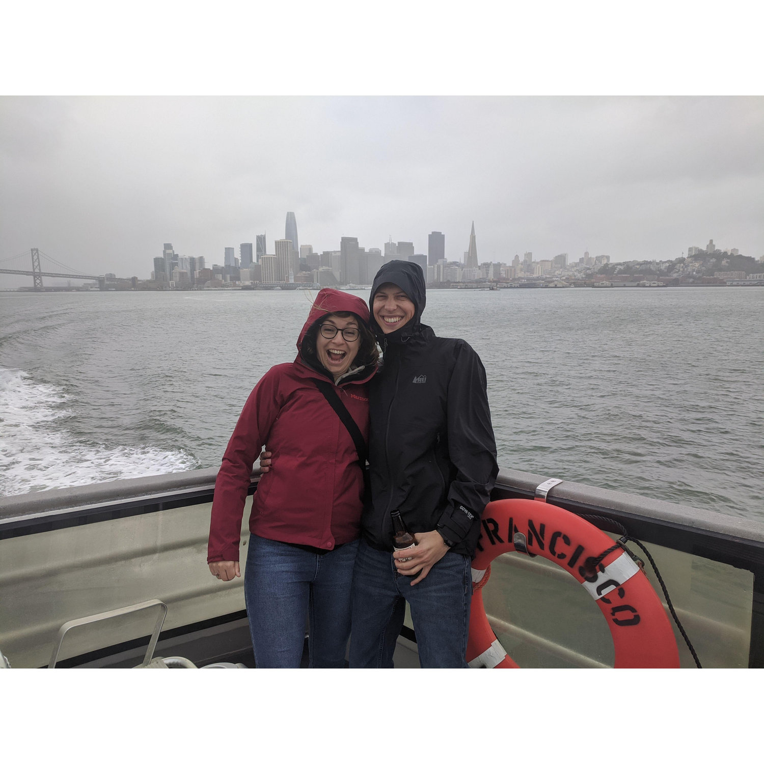 San Francisco ferry. We saw a whale!