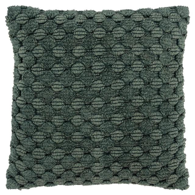 20"x20" Oversize Solid Textured Poly Filled Square Throw Pillow Green - Rizzy Home
