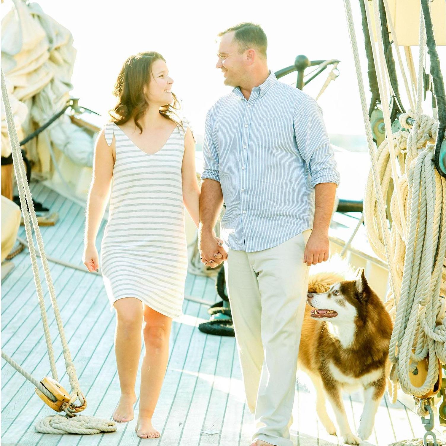 One photo from out October 2019 engagement shoot on the Schooner Virginia in downtown Norfolk.  Thanks, Captain Erik for letting us borrow the boat! 😉