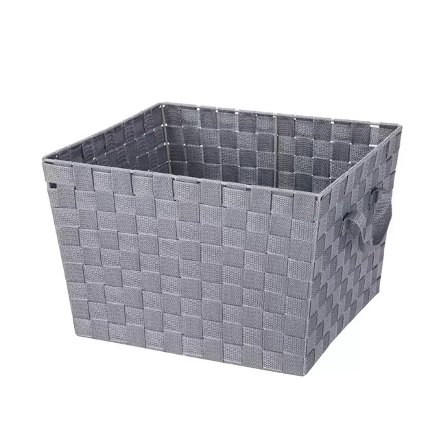 Squared Away™ Large Woven Storage Bin in Heather Grey