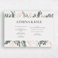 Grey Wedding Program - Oaklyn