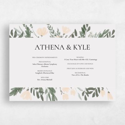 Grey Standard Wedding Program - Oaklyn