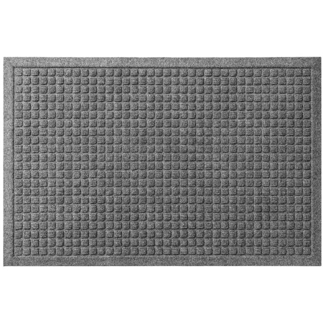 Gorilla Grip All Weather Absorbent Doormat, Dries Quickly, 35x23, Absorbs Up to 5.7 Cups of Water, Captures Dirt, Stain and Fade Resistant, Durable Backing, Indoor Outdoor Mats, Boot Scraper, Gray