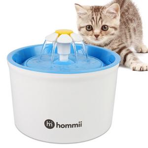 Hommii Pet Drinking Water Flower Fountain for Cats and Dogs Pets, Cat Dog Water Dispenser, Automatic Electric 1.6L Super Silent