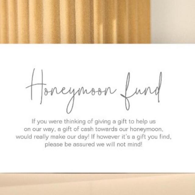 Honeymoon fund