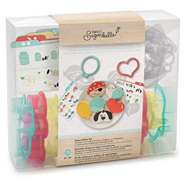 Sweet Sugarbelle Cookie Cutter Shape Shifter Set by American Crafts | Set includes 18 cookie cutters, 2 edgers, 40 templates, 11 instruction cards, and 3 recipe cards