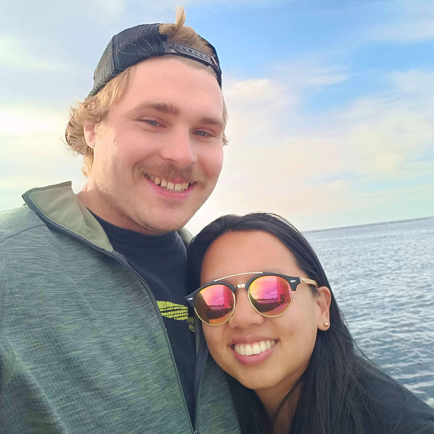 On a pier on Lake Michigan- June 2020