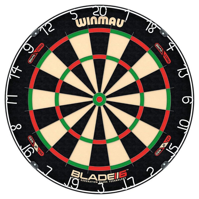 WINMAU Darts Blade 6 Dual Core Professional Dartboard with Official Tournament Specifications | Endorsed by The PDC