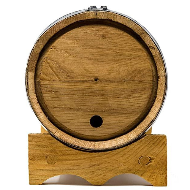 Premium Charred American Oak Aging Barrel (2 Liter) - No Engraving/Includes 12 page color barrel aged cocktail recipe booklet
