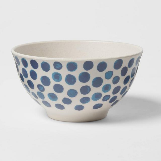 22.5oz Bamboo Melamine Dinner Bowl Blue - Opalhouse™