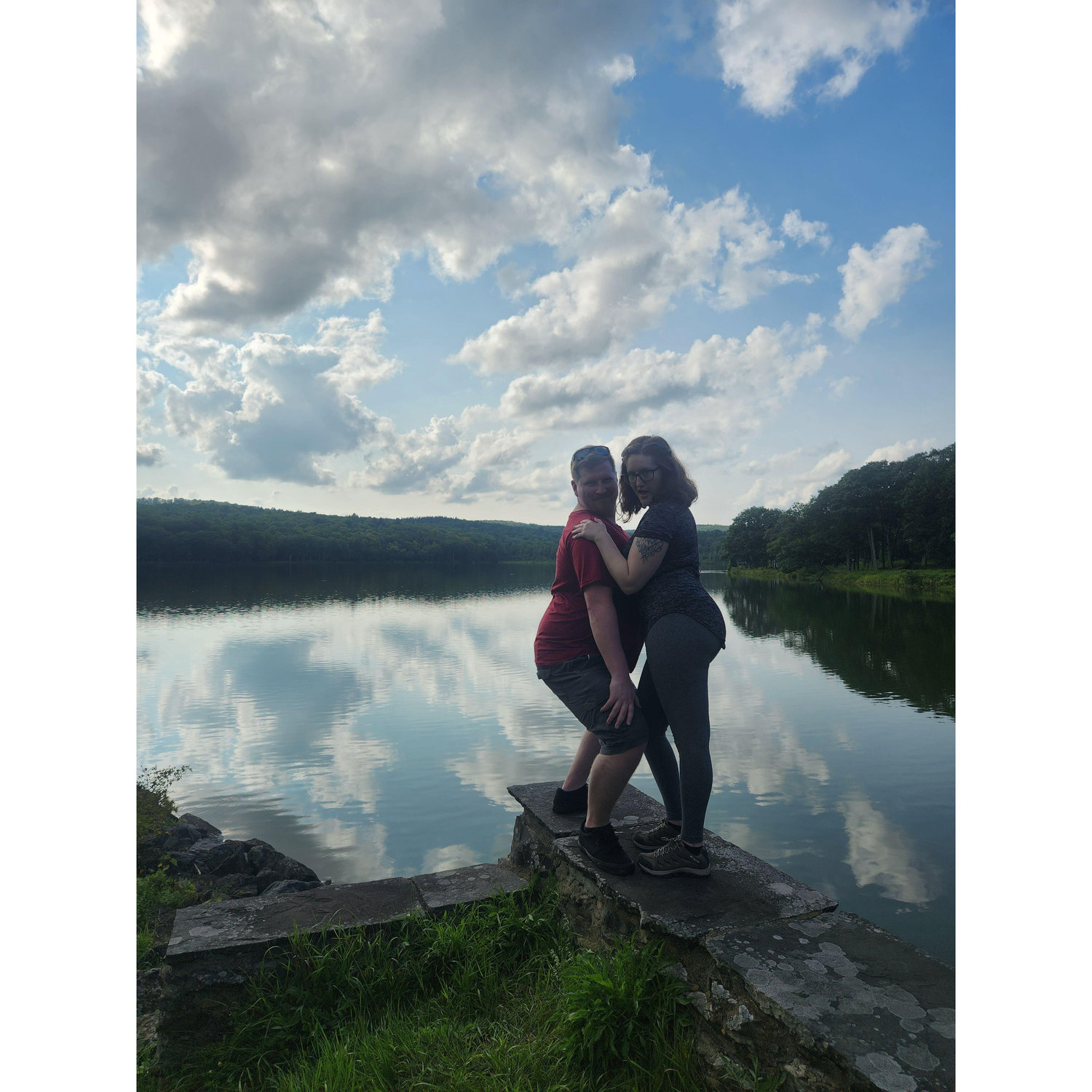 Us being silly after a hike up to the lake