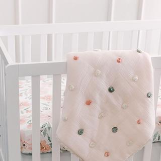 Parker Pom PomQuilted Baby Blanket