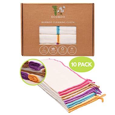 Reusable Bamboo Towels | Kitchen Unpaper Towel | Eco-Friendly Paper Towel Alternative | Baby Organic Wipes | Unbleached Cleaning Cloth | Washable Napkins | Thick&Strong Kitchen Roll