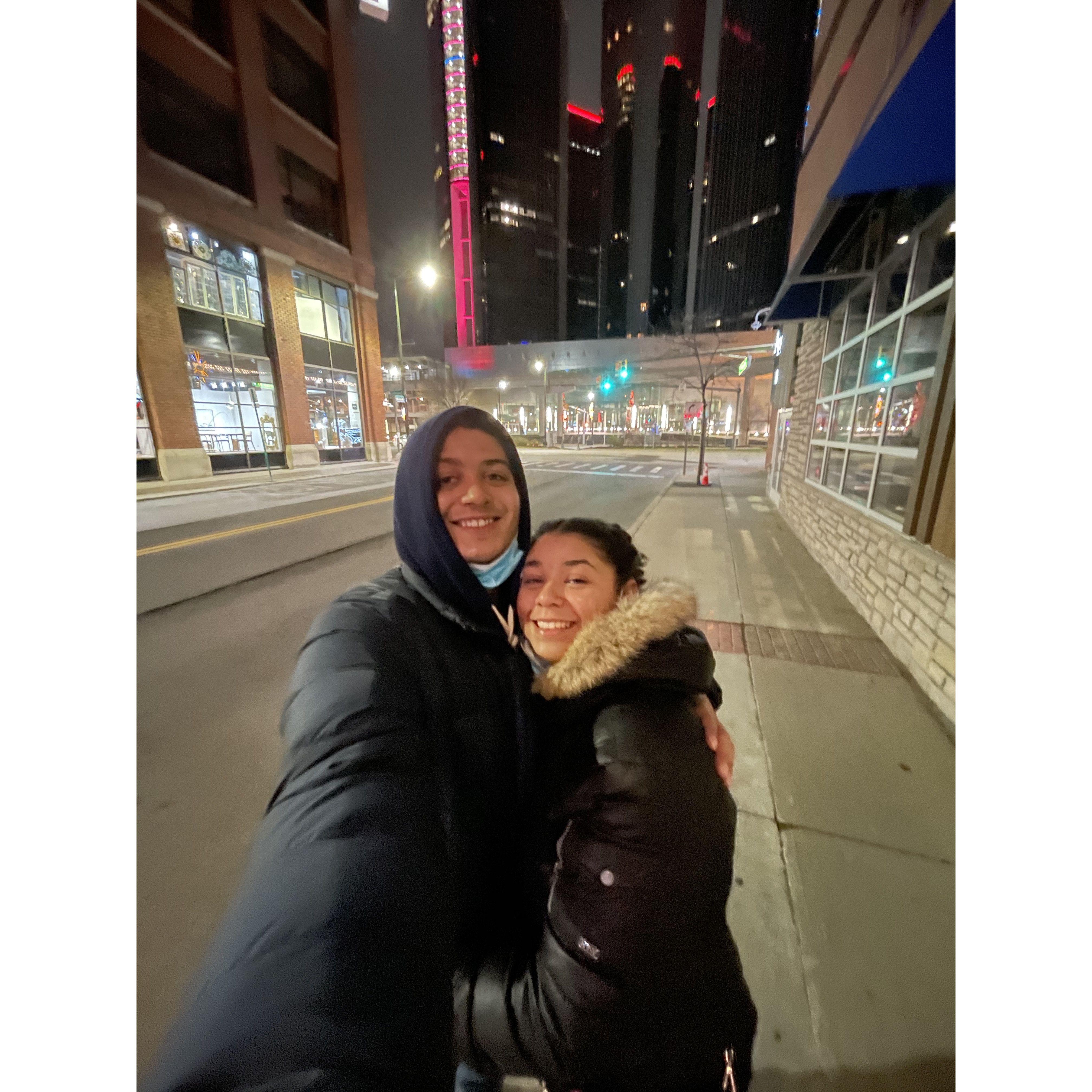 Downtown Detroit for Avery's birthday