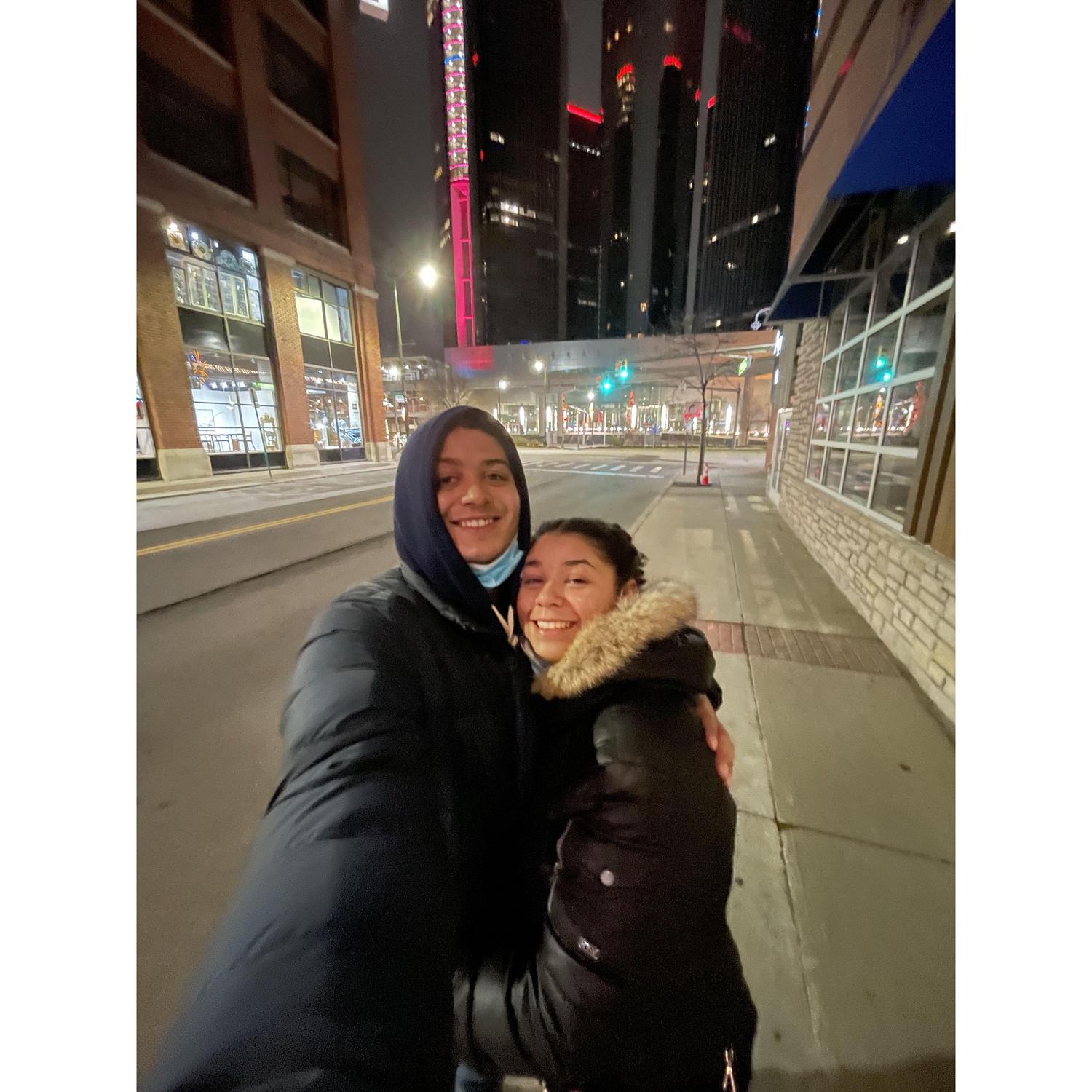 Downtown Detroit for Avery's birthday