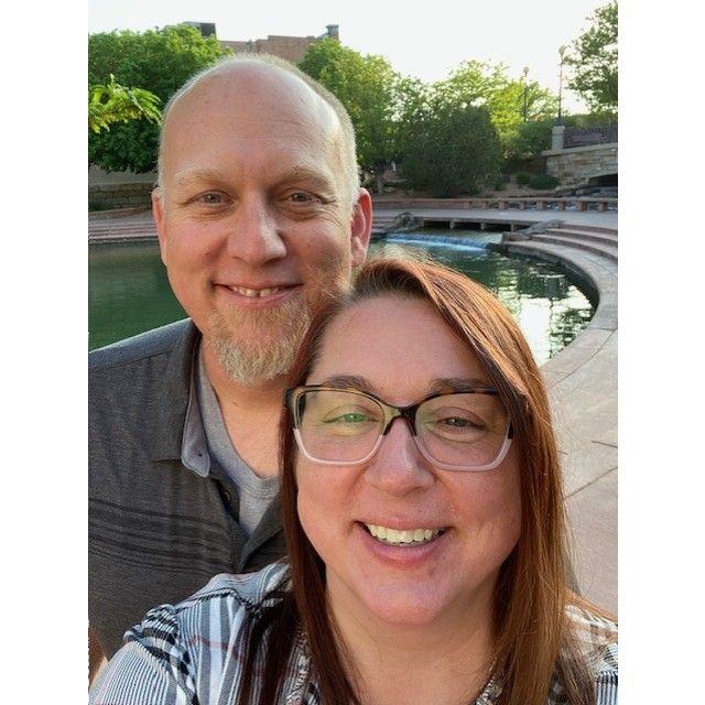 Celebrating Travis' first birthday together as a couple