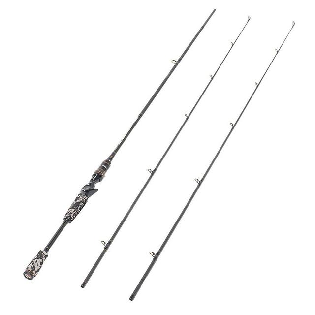 Entsport E Series - Camo Legend 2-Piece 7-Feet Casting Rod 24 Ton Carbon Fiber Baitcasting Fishing Rod with 2 Tips - Medium and Medium Heavy Portable Baitcast Rod Bass Fishing Rod Baitcaster