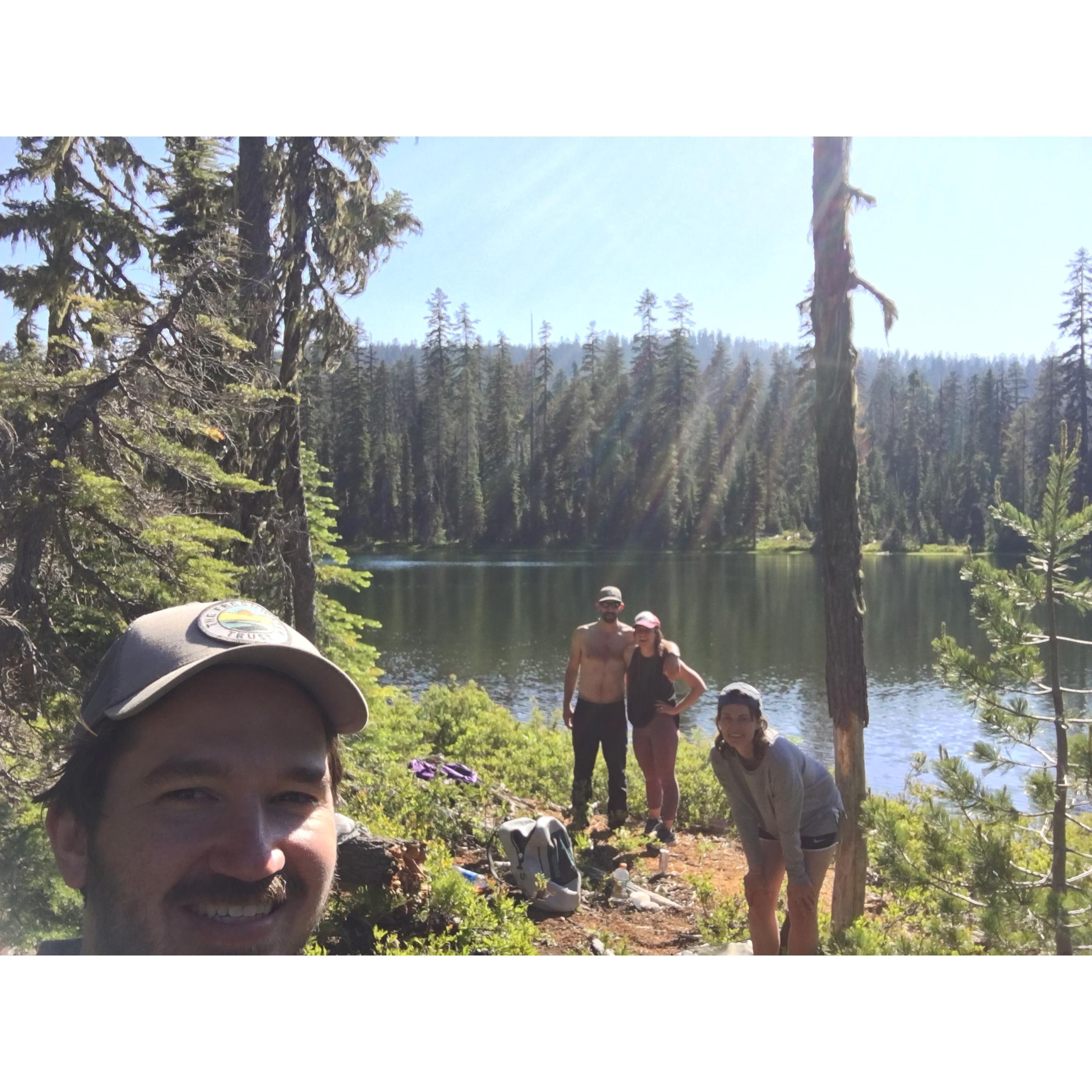 4th of July mountain lake hike with Haley & Ben pre-skinny dip/mosquito frenzy