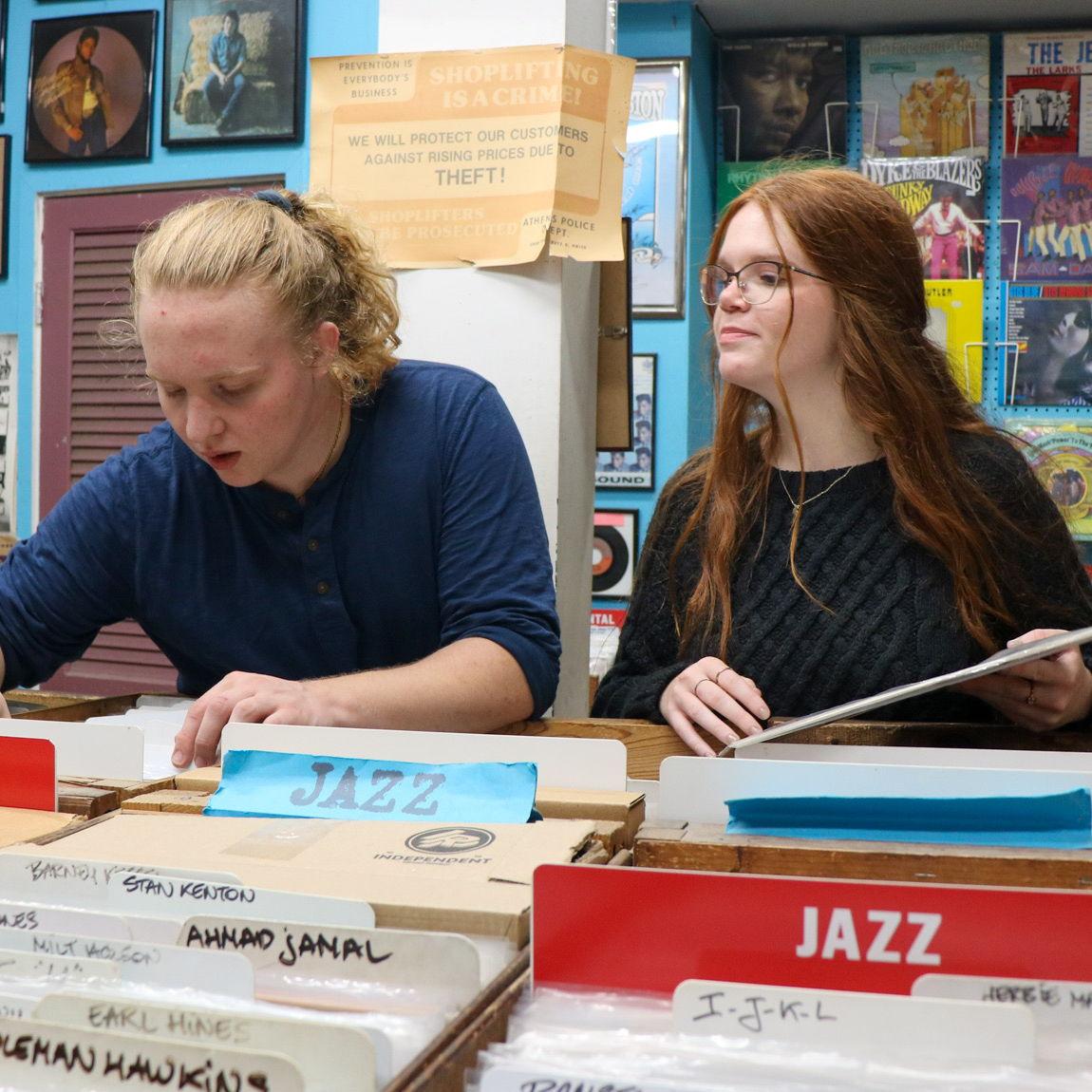 Picking out vinyls!