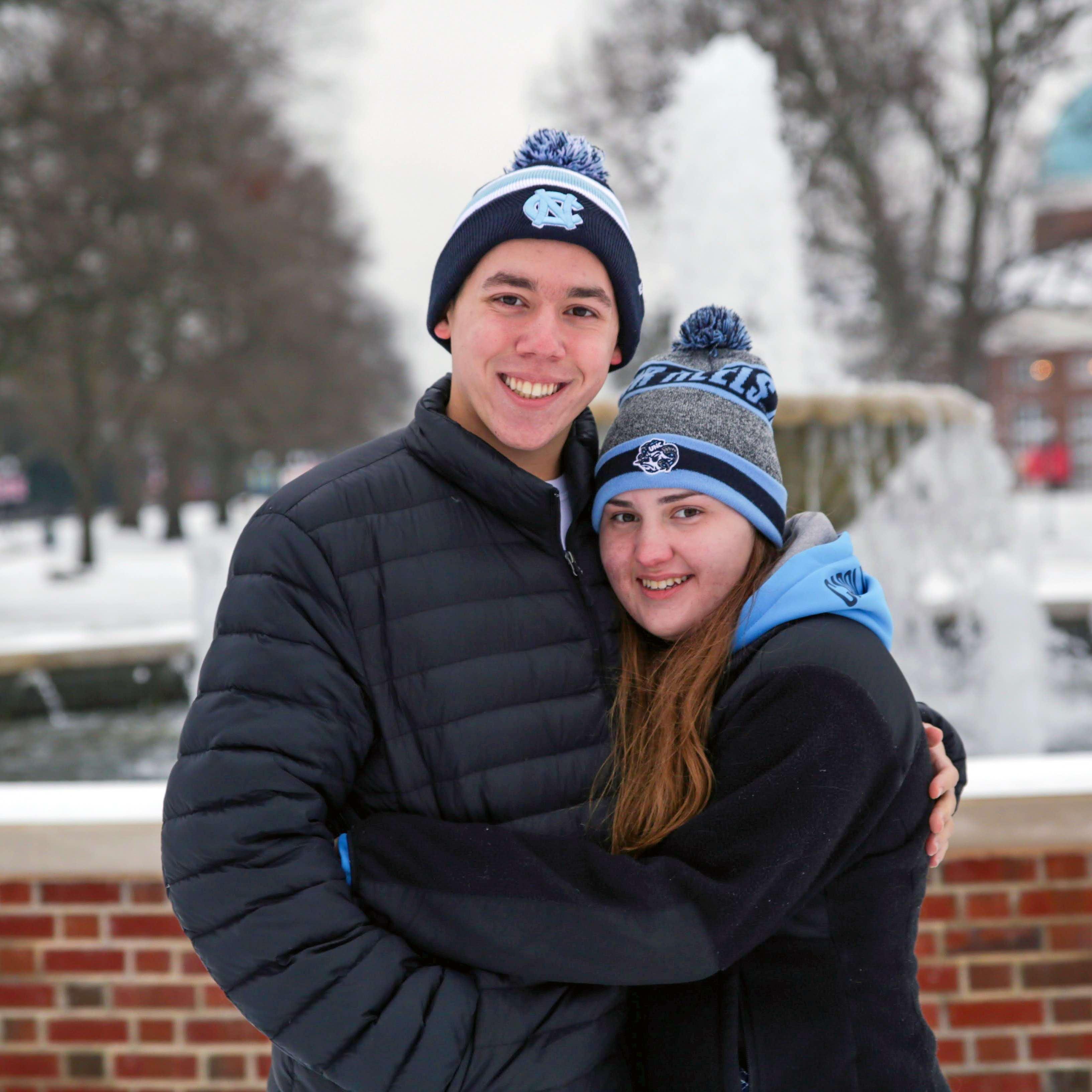 This was taken the day we started officially dating... a snow day 1/16/16