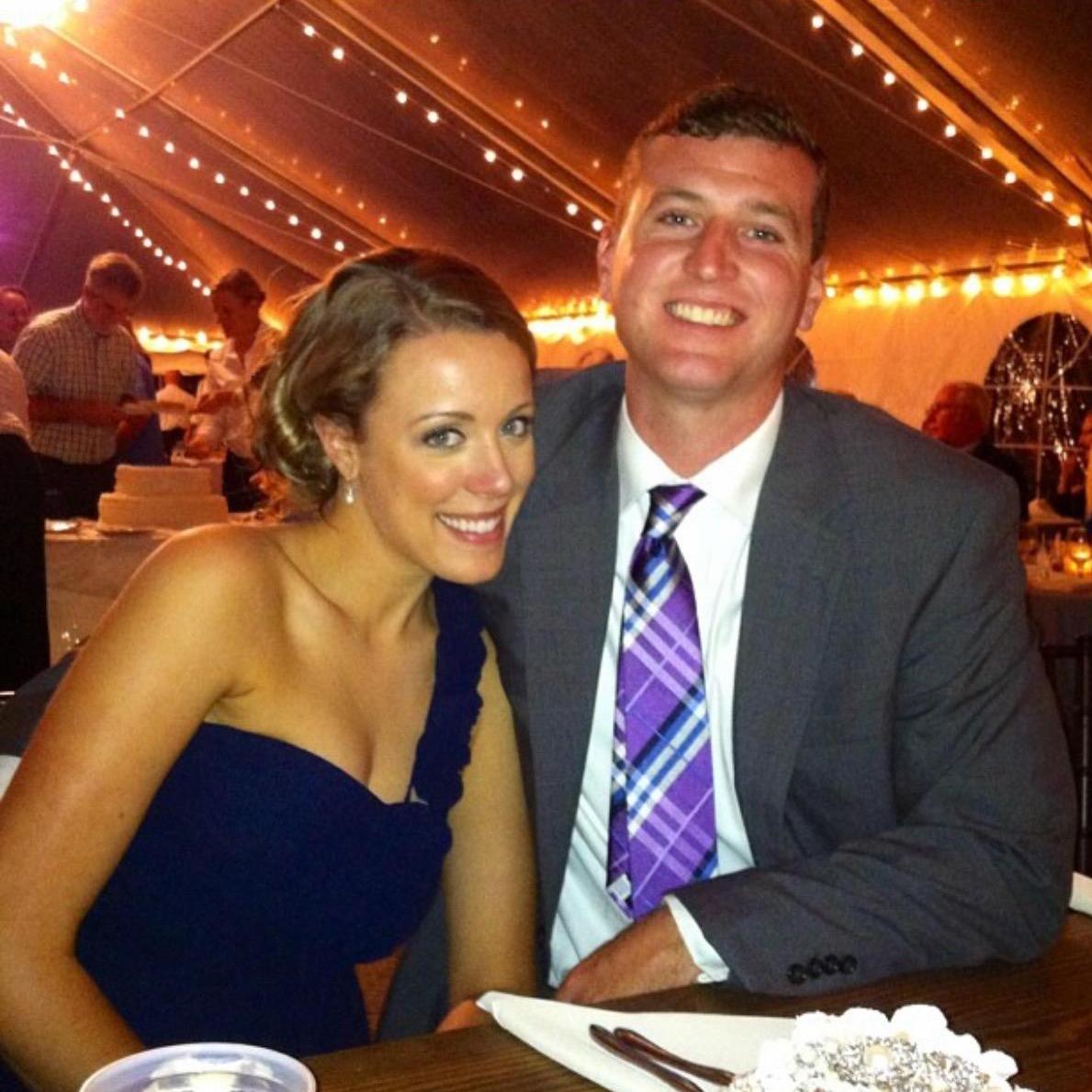 At our first wedding together (fun fact: it was Ali (our Matron of Honor) and Blake's wedding!)