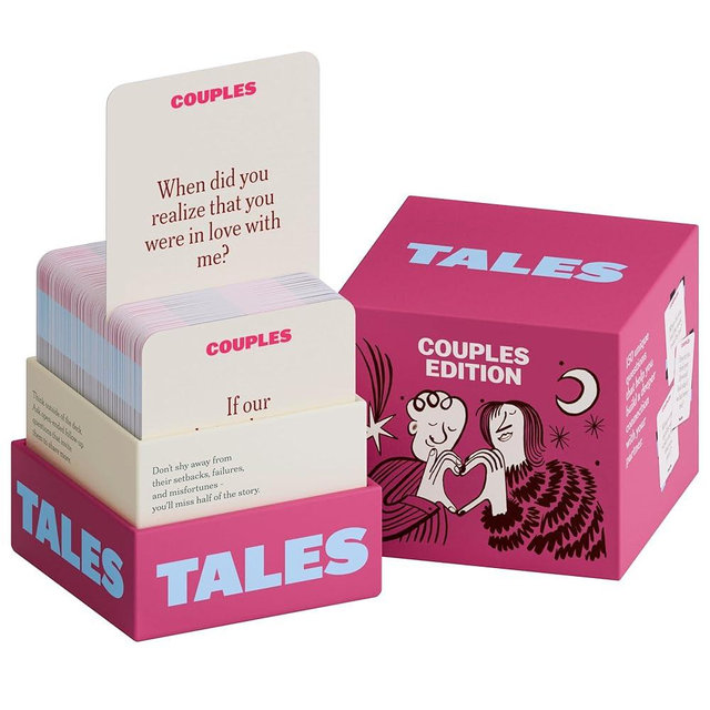 TALES 150 Conversation Starter Cards, Couples Edition, for Couples, Games for Adults, Date Night Ideas, Anniversaries, and Quality Time Together, Prompts for Deeper Connection