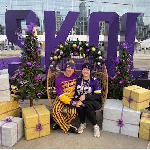 this was taken at the Vikings game that we went to on Sam's golden birthday