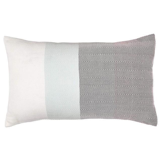 CSY00 - Stone & Beam 100% Cotton Transitional Color Block Lumbar Pillow, 12" x 20", Multi