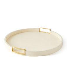 AERIN Carina Shagreen Large Round Tray
