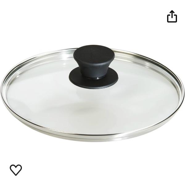 Lodge Round Tempered Glass Lid - Versatile Glass Lid for 8 Inch Skillets and Pans - Dishwasher Safe and Oven Safe up to 400°- 8 Inch