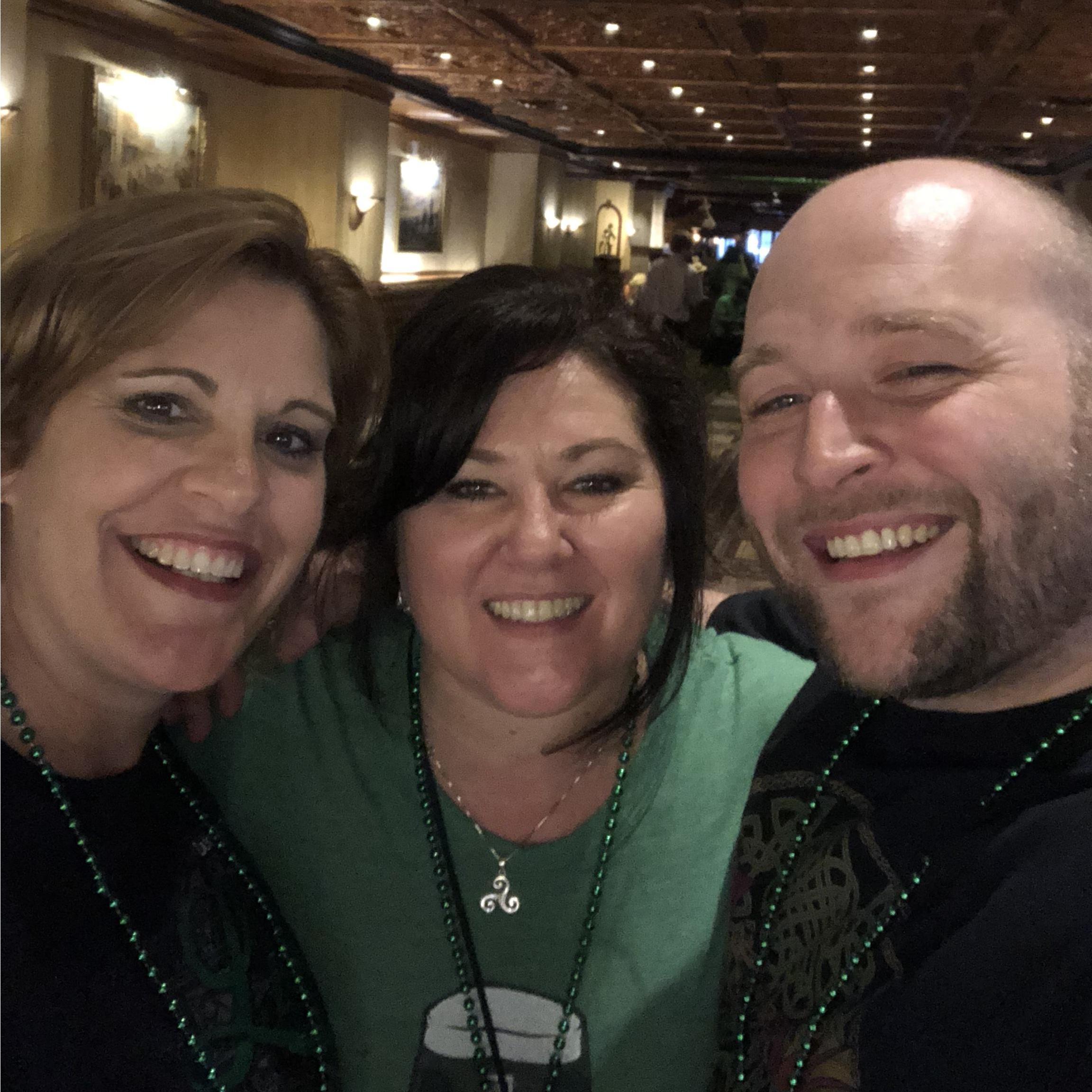 Our first St. Paddy's Day and Adrienne approves of my choice.