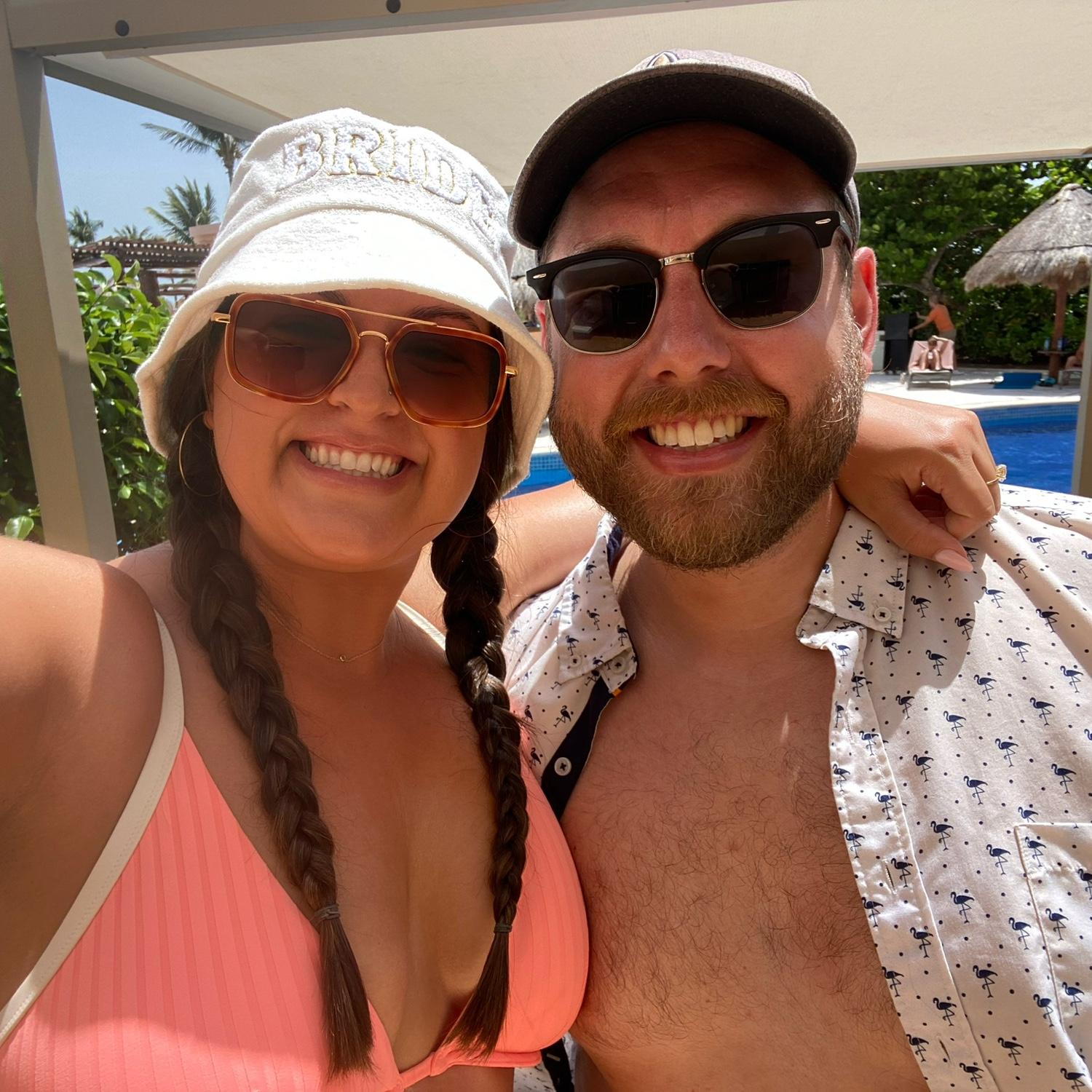 Our "pre-moon" in Mexico. We stayed at Excellence in Cancun, and it was our best trip yet!