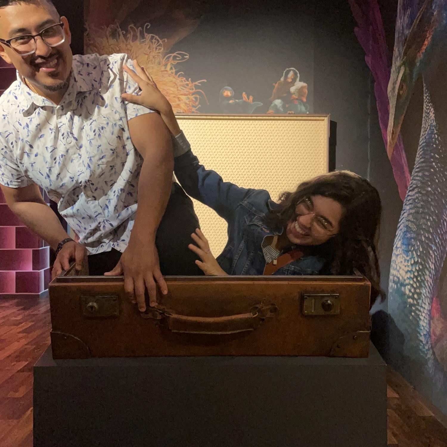 We officially began our relationship on July 14 2023 ! The date started with daily mass in NYC then after mass I (Pedro) asked Catalina to be my gf. After we went to a fun Harry Potter activity.