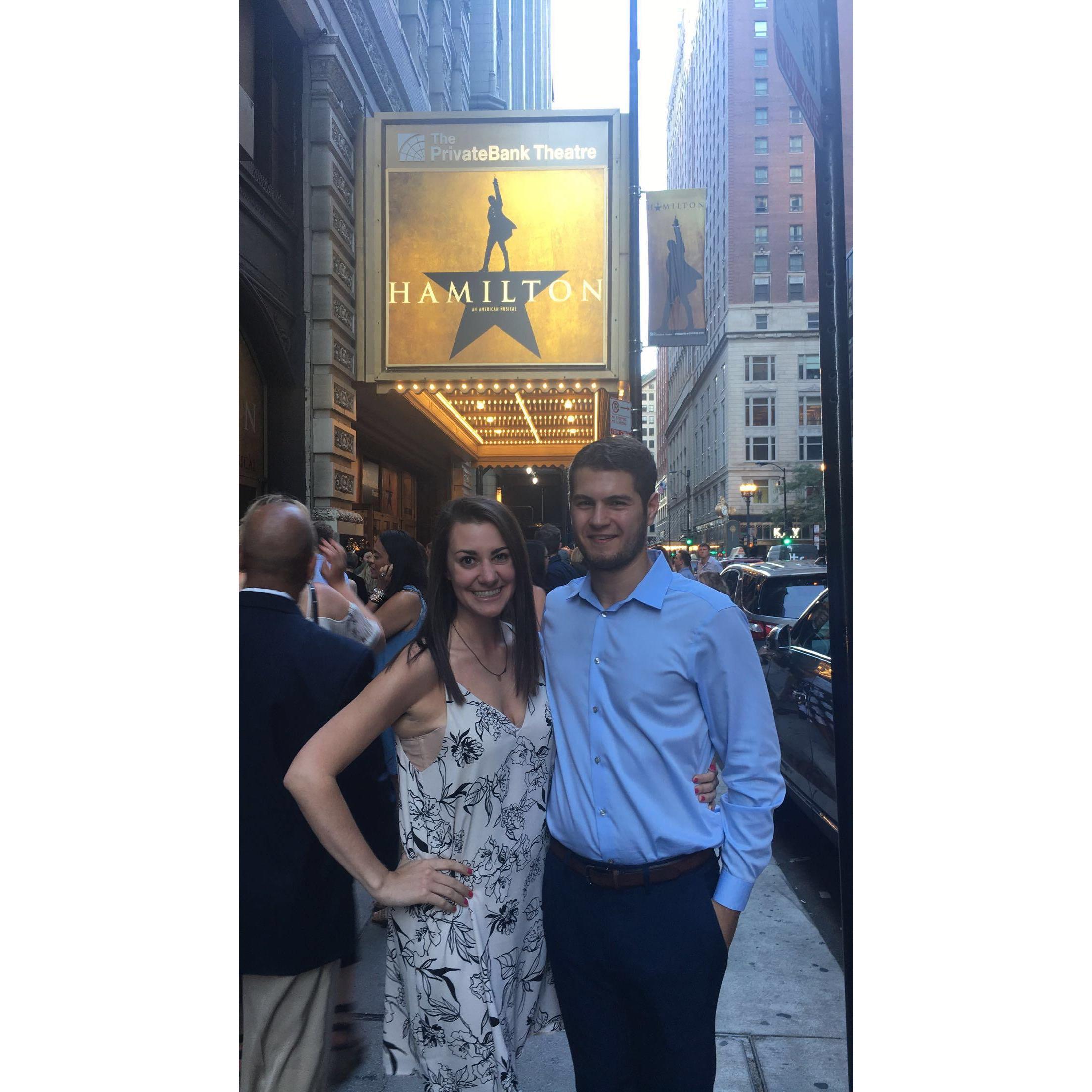 Allison and Brandon traveling to Chicago with her sister Abigail to see Hamilton and visit and old friend.