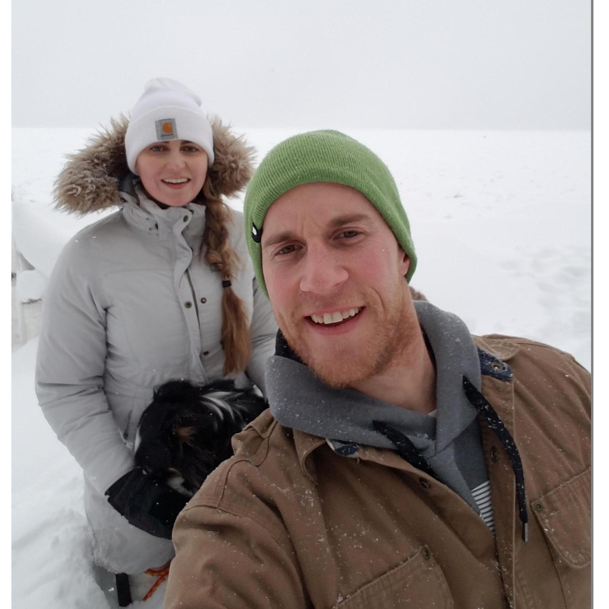 @ Pictured Rocks-- on top of frozen Lake Superior!