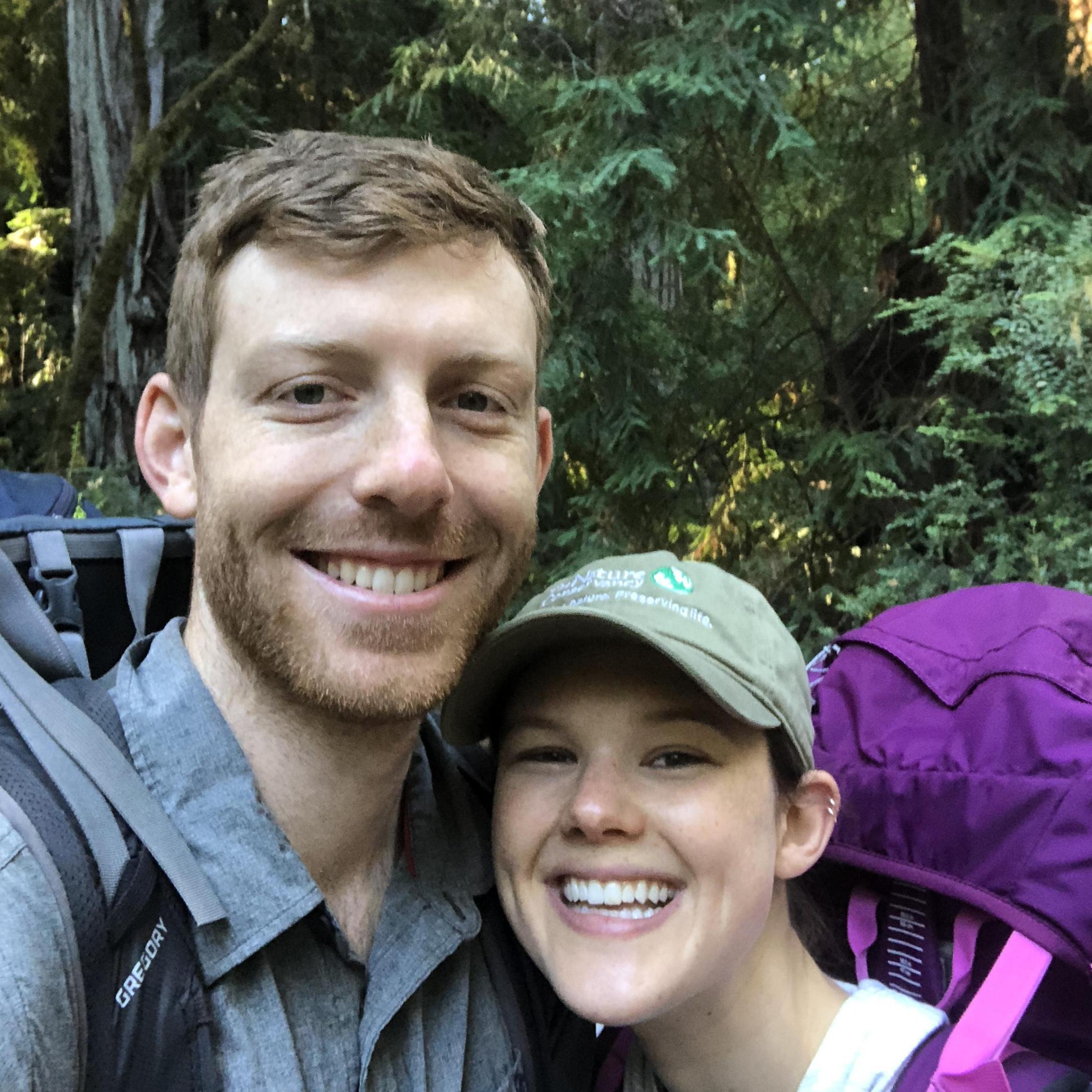 Backpacking in Big Basin Redwoods State Park in 2018, before it sadly burned in a wildfire in 2020.